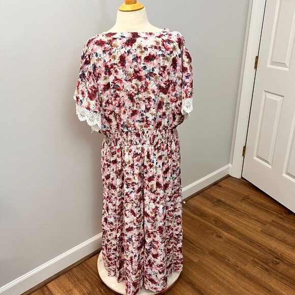 Baltic Born Aliyah Pink Floral Lace Sleeve Dress Sz 3XL - Picture 15 of 15